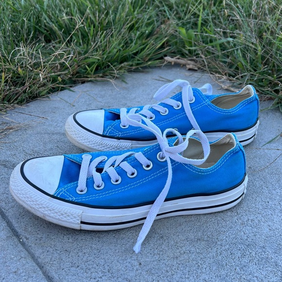 Blue unisex Converse low top shoes women’s size 7.5, men’s 5.5 S129 - Picture 10 of 11